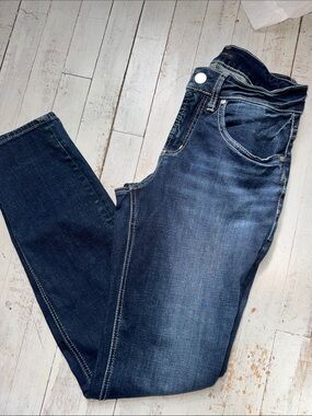 Silver Jeans Dark Blue Boyfriend Jeans